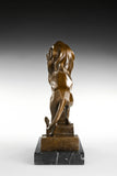 Standing Lion Bronze Sculpture rear view