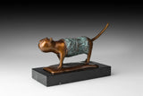 Walking Decorative Cat bronze sculpture rear view