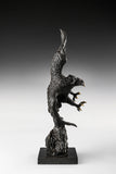 Bronze Eagle Statue with Spread Wings