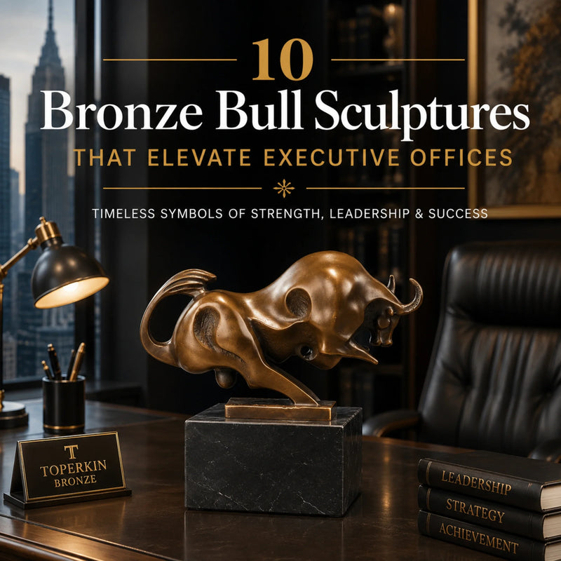 10 Bronze Bull Sculptures That Elevate Executive Offices | Toperkin Bronze