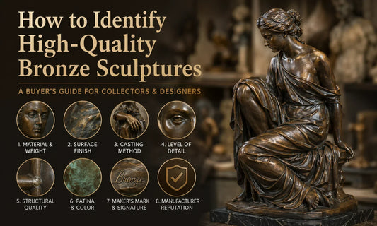 High-quality handmade bronze sculpture crafted using traditional lost-wax bronze casting techniques
