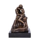 14cm/5.5inH |Rodin-Inspired The Kiss Bronze Sculpture – Romantic Figurative Art Statue|TPE-186