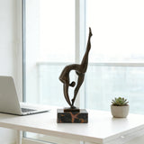 36cm/14.2inH |Handcrafted Abstract Dancer Bronze Sculpture | Modern Metal Art  Decor｜TPE-713S
