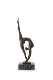 36cm/14.2inH |Handcrafted Abstract Dancer Bronze Sculpture | Modern Metal Art  Decor｜TPE-713S