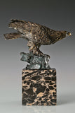 25cm/9.8inH |Bronze Eagle Sculpture Ready to Fly – Handcrafted Eagle Statue Decor