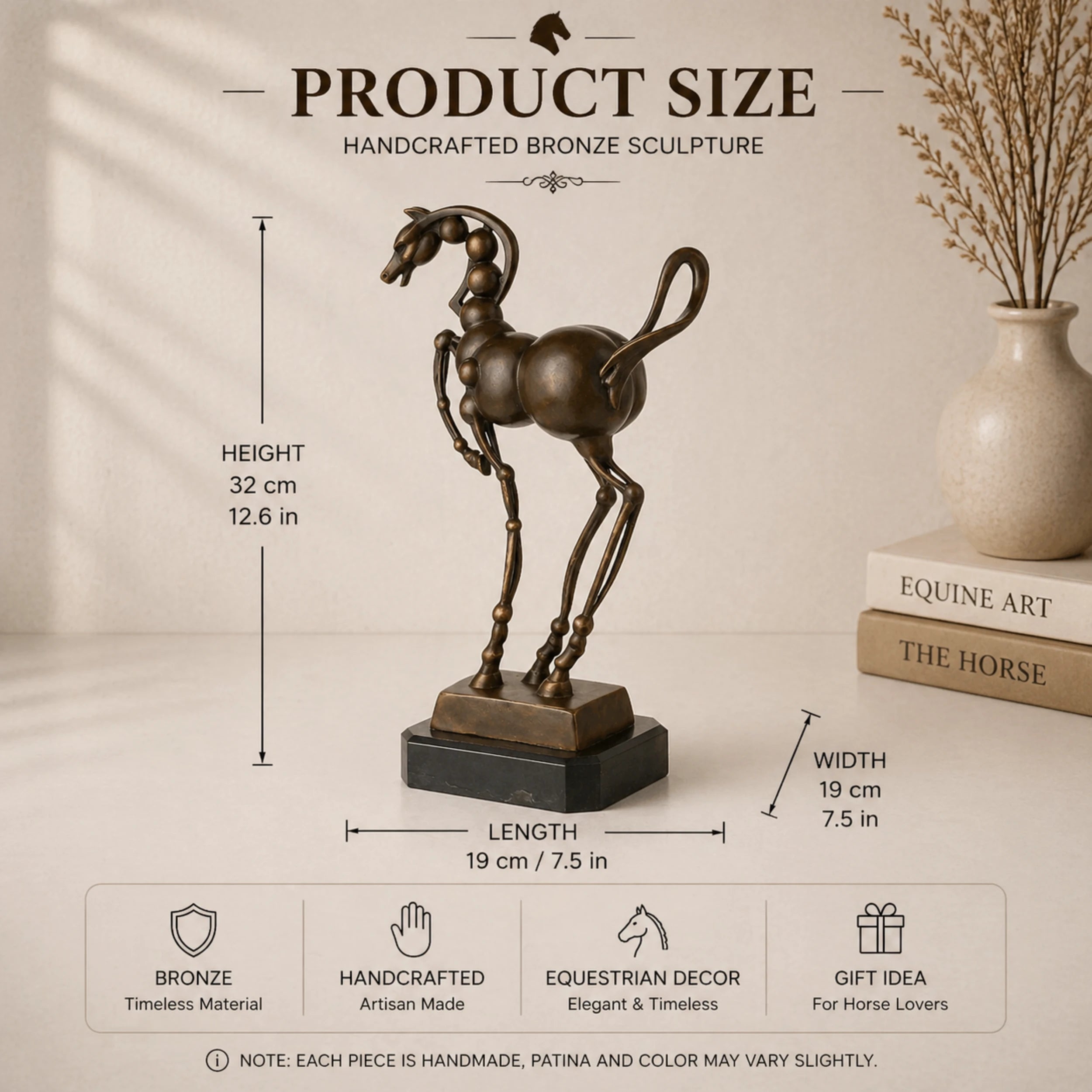 Modern abstract bronze horse sculpture with geometric design. A symbol of strength, progress, and success—perfect for offices and contemporary interiors.