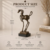 Modern abstract bronze horse sculpture with geometric design. A symbol of strength, progress, and success—perfect for offices and contemporary interiors.