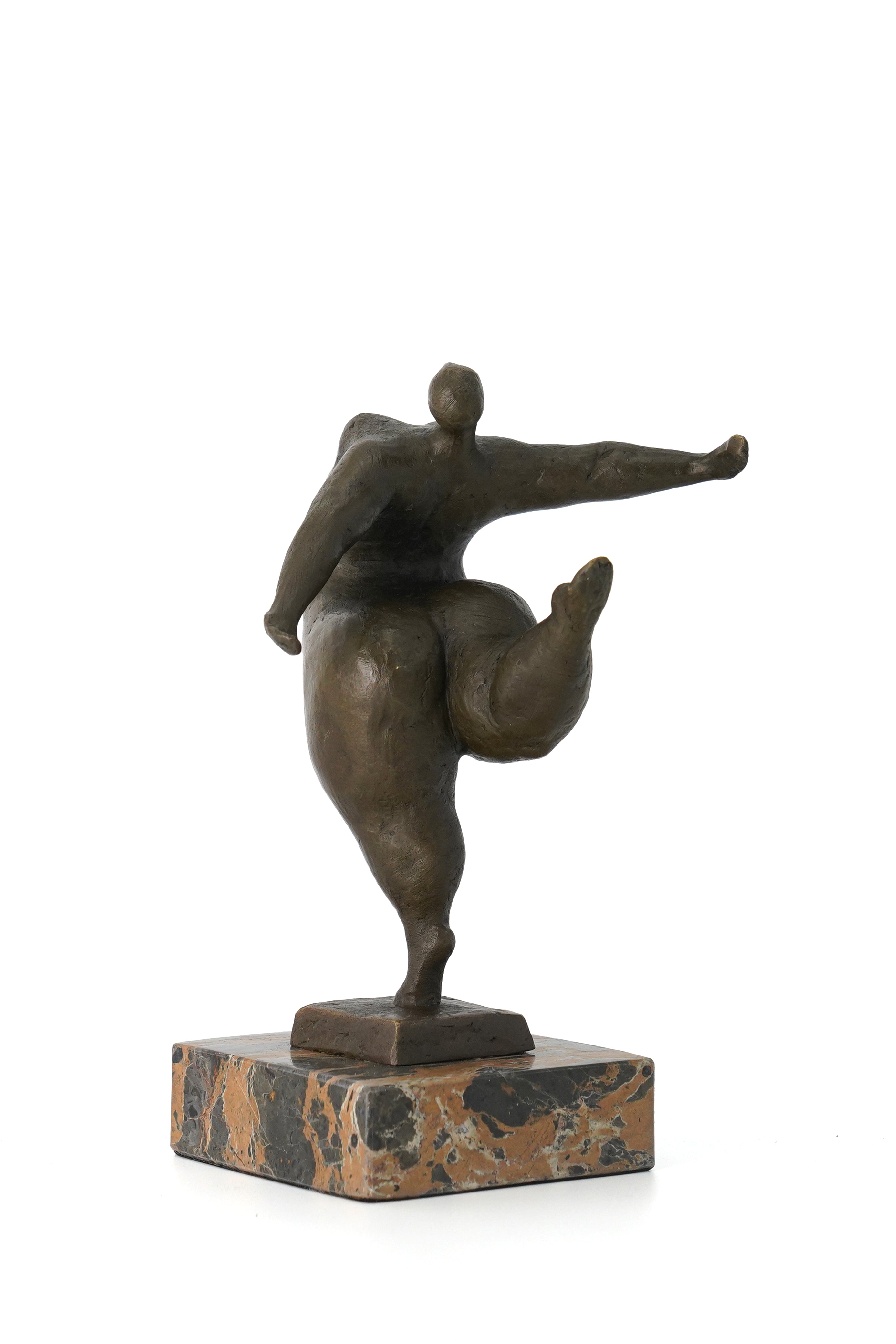 Artistic dancer sculpture with rounded forms