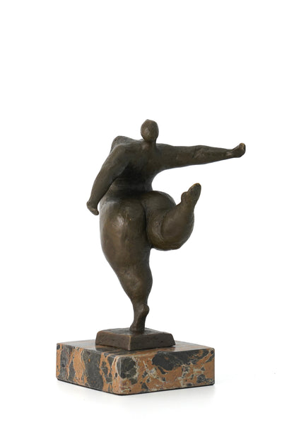Artistic dancer sculpture with rounded forms