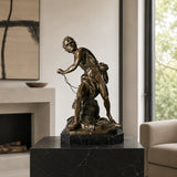 Bernini David Bronze Sculpture for libraries, executive offices, galleries, and classical interiors.