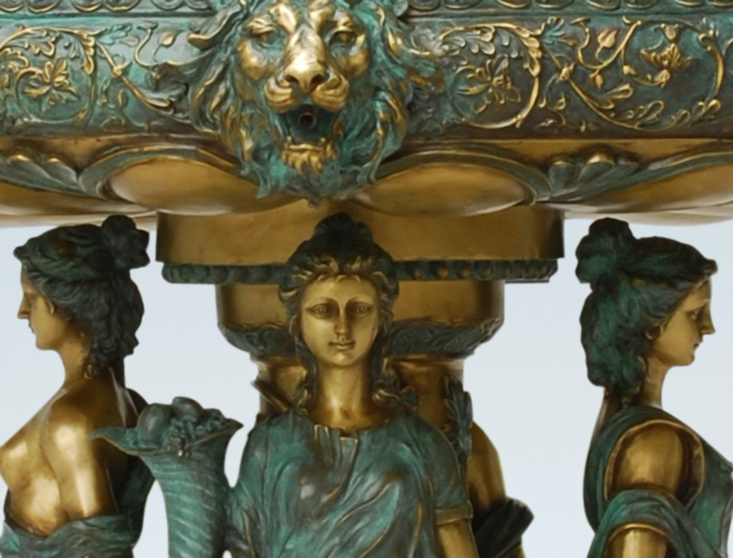 Classical bronze maiden fountain sculpture handcrafted for luxury gardens