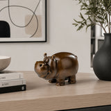 Cute Cartoon Bronze Cow Sculpture for Modern Home Decor