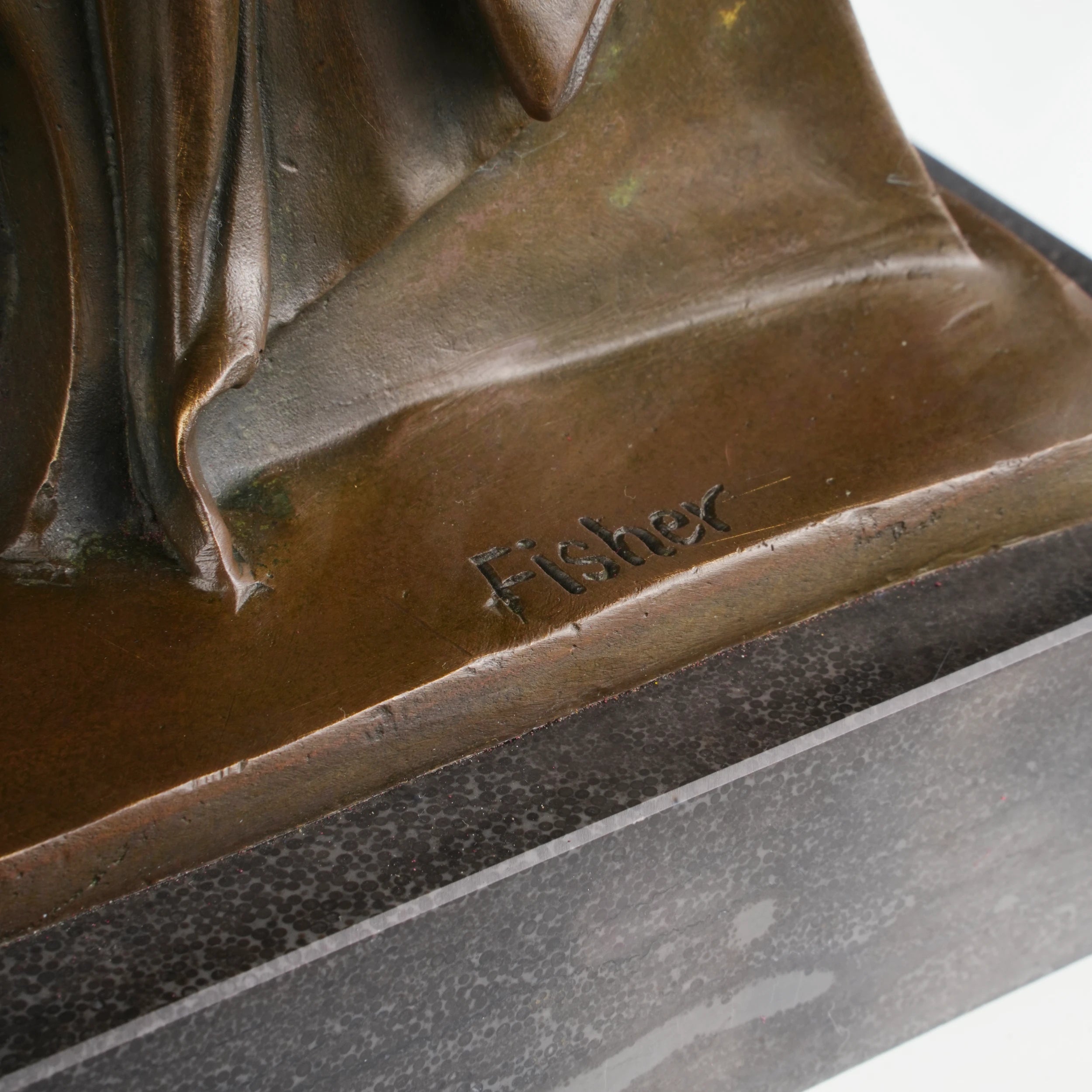 Detailed floral tray in bronze sculpture