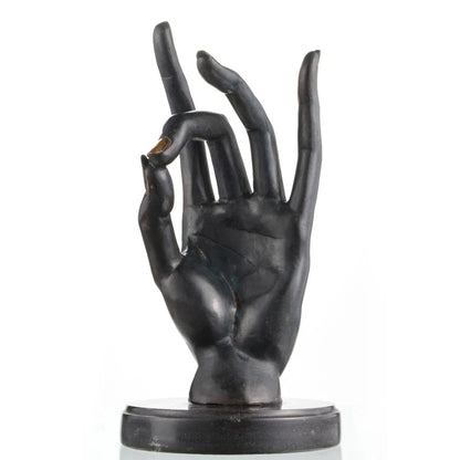 Abstract Bronze Statue-Surreal Hand and Face Modern Figurative Art Decor