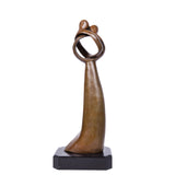 31.5cm/12.4inH |Abstract Embrace Bronze Sculpture-Modern Minimalist Couple Art Metal Decor|TPY-189