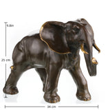 Handcrafted African elephant bronze sculpture crafted with lost-wax casting. A symbol of strength, wisdom, and prosperity—perfect for luxury home decor or art collections.