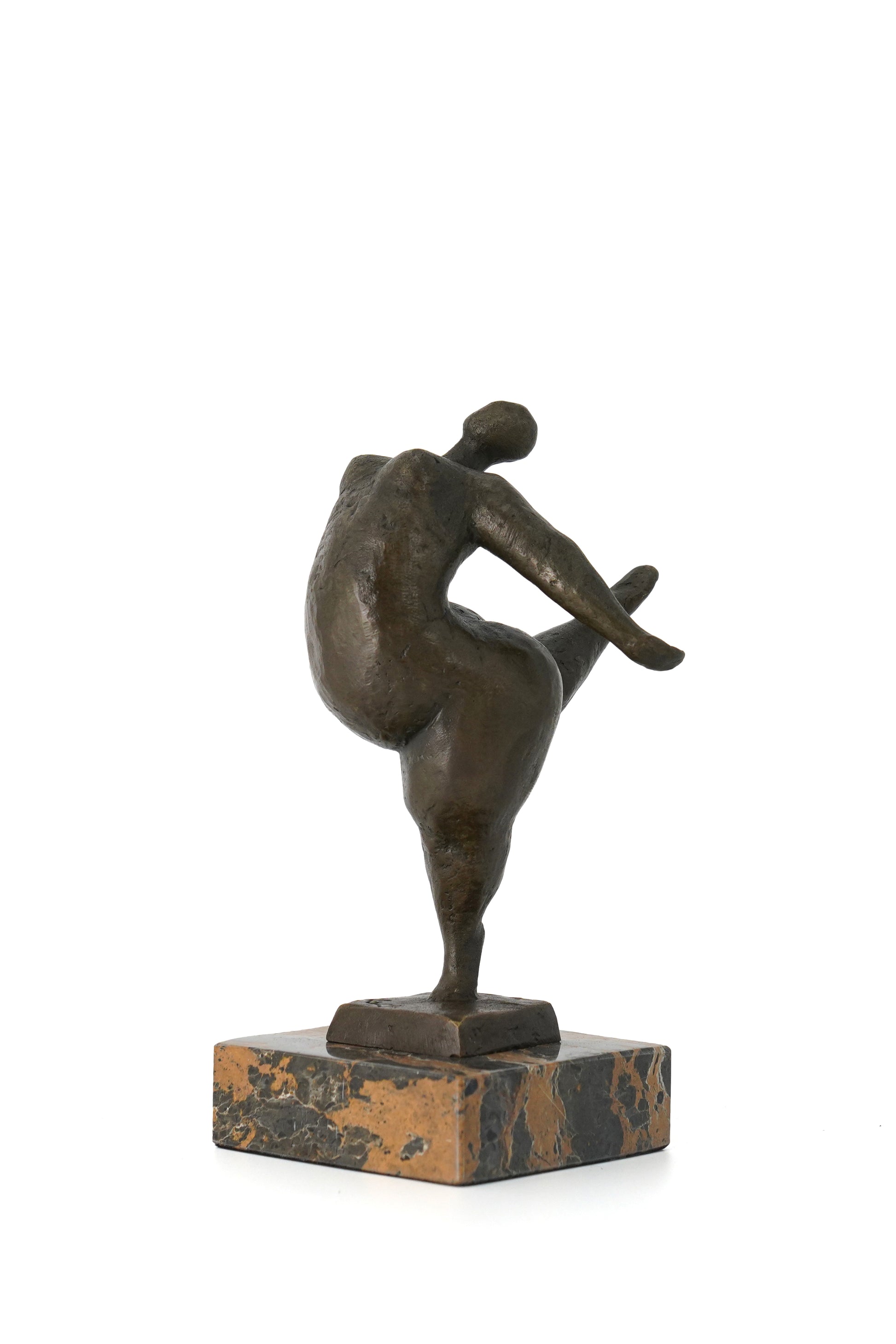 Modern bronze figurine expressive dance movement