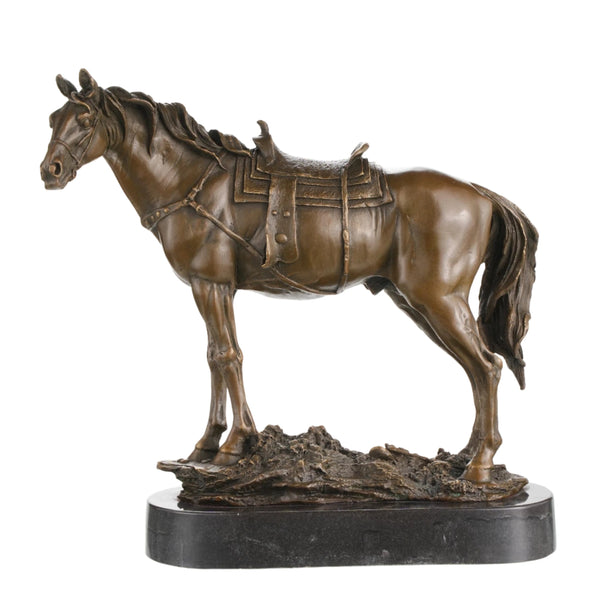 Western & Saddled Horse Statues