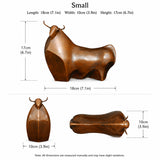 Minimalist Bull Bronze Sculpture – Abstract Modern Prosperity Decor (2 Sizes)