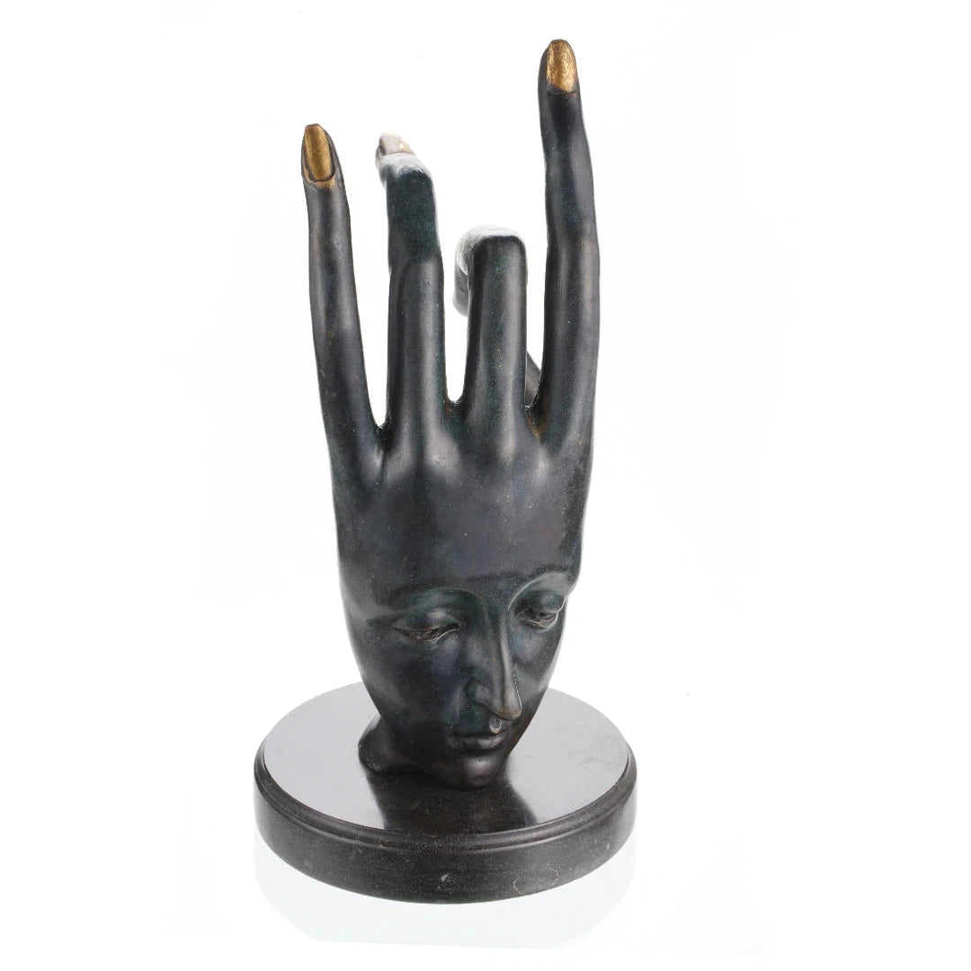 Surreal Hand and Face Modern Figurative Art Decor