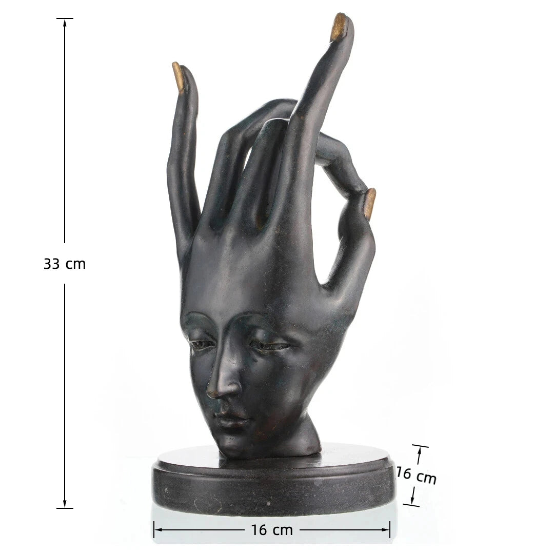 Surreal Hand and Face Modern Figurative Art Decor