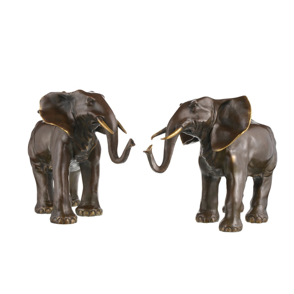 Elephant Pair & Family Sculptures