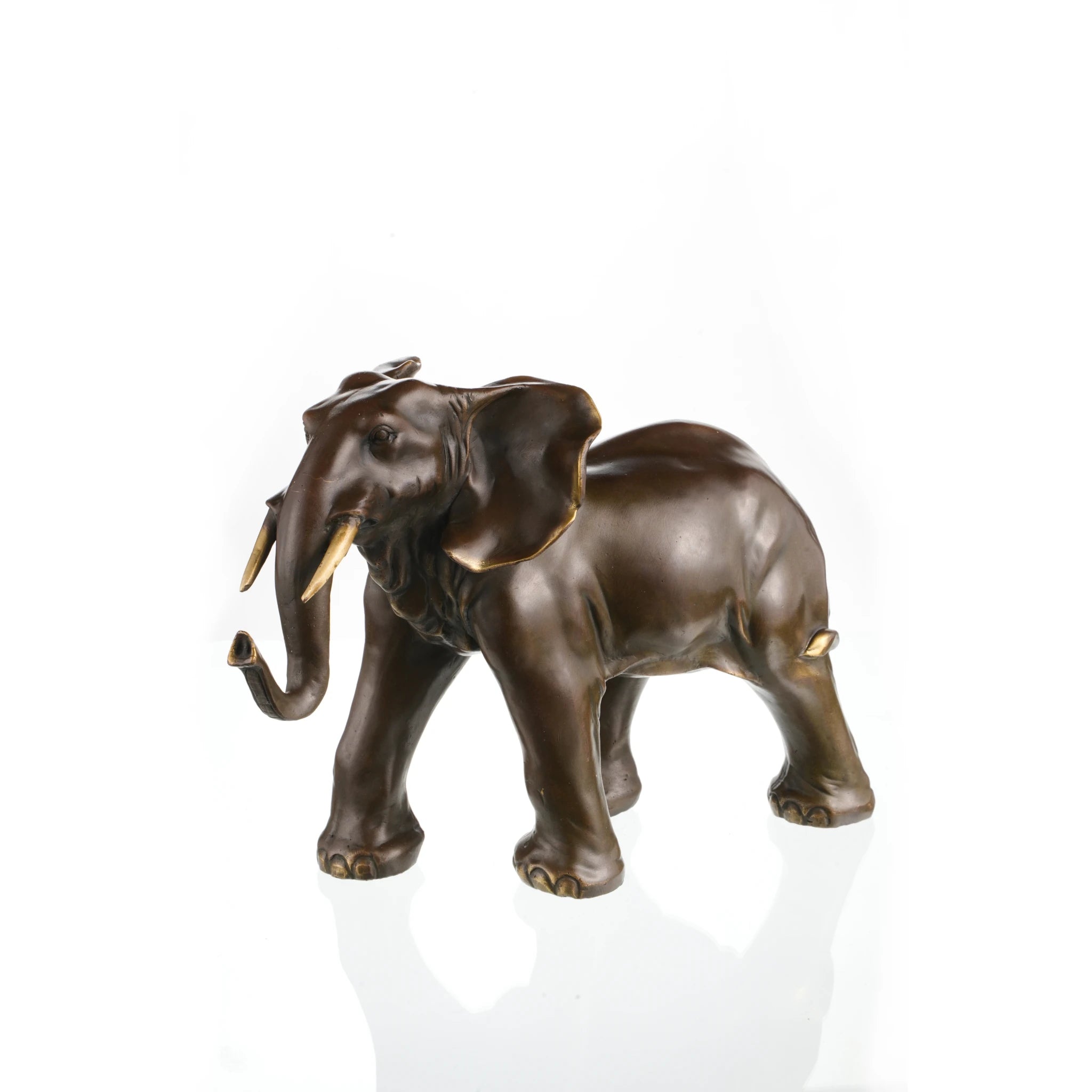 Majestic African Elephant Bronze Statue – Wildlife Animal Sculpture Decor