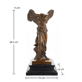Iconic bronze sculpture inspired by the Winged Victory of Samothrace. A timeless symbol of triumph and classical beauty, perfect for refined interiors and art collectors.