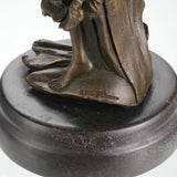 26cm/10.2inH |Floral Maiden Bronze Sculpture – Nature-Inspired Girl Statue with Flowers|YRD-772
