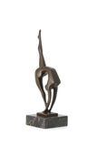 36cm/14.2inH |Handcrafted Abstract Dancer Bronze Sculpture | Modern Metal Art  Decor｜TPE-713S