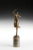 Abstract Female Dancer Bronze Sculpture front view