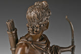 Detailed classical anatomy of Apollo bronze figure sculpture