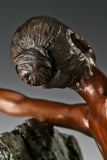 Arabesque Ballerina bronze sculpture side view