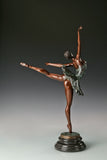 Arabesque Ballerina bronze sculpture alternate angle