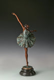 Arabesque Ballerina bronze sculpture close-up detail