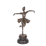Ballerina in Attitude Pose bronze sculpture on a clean white background
