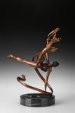 Ballet Dancer with Flowing Ribbons bronze sculpture costume detail