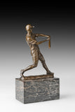Baseball Batter Bronze Sculpture sculptural detail