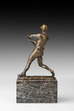 Baseball Batter Bronze Sculpture rear view