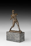 Baseball Batter Bronze Sculpture three-quarter view