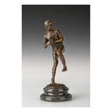 Baseball Pitcher bronze sculpture on a black marble base, main studio view