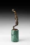 Basketball Shooter Bronze Sculpture opposite angle