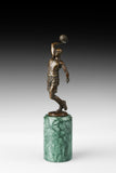 Basketball Shooter Bronze Sculpture three-quarter view