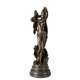 Handcrafted Birth of Venus bronze sculpture featuring the classical goddess with flowing drapery