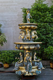 Large bronze Four Seasons goddess fountain with horses and harvest maiden sculpture