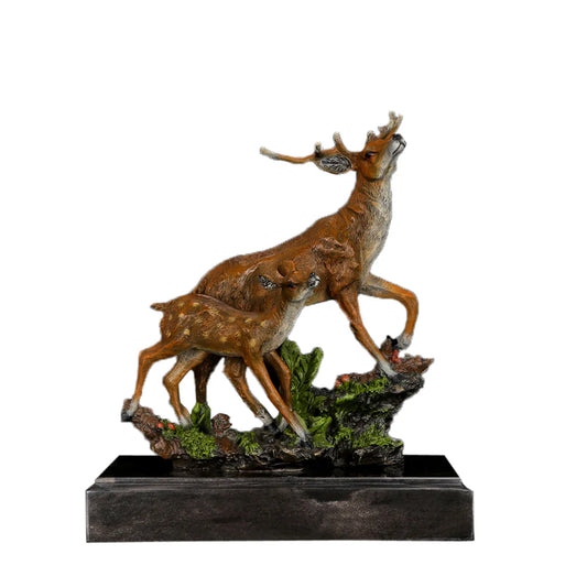 bronze deer figurine