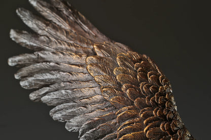 handcrafted bronze eagle statue with spread wings for home or office decor
