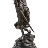 bronze law statue