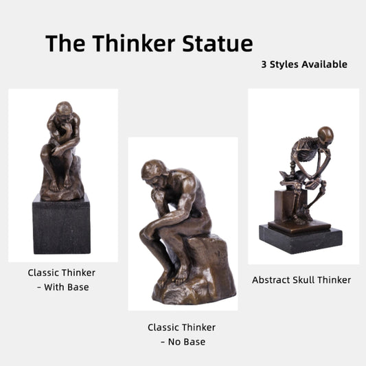 Bring timeless philosophy into your space with this handcrafted Thinker bronze sculpture.