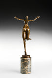 Celebrating Female Dancer Bronze Sculpture rear view